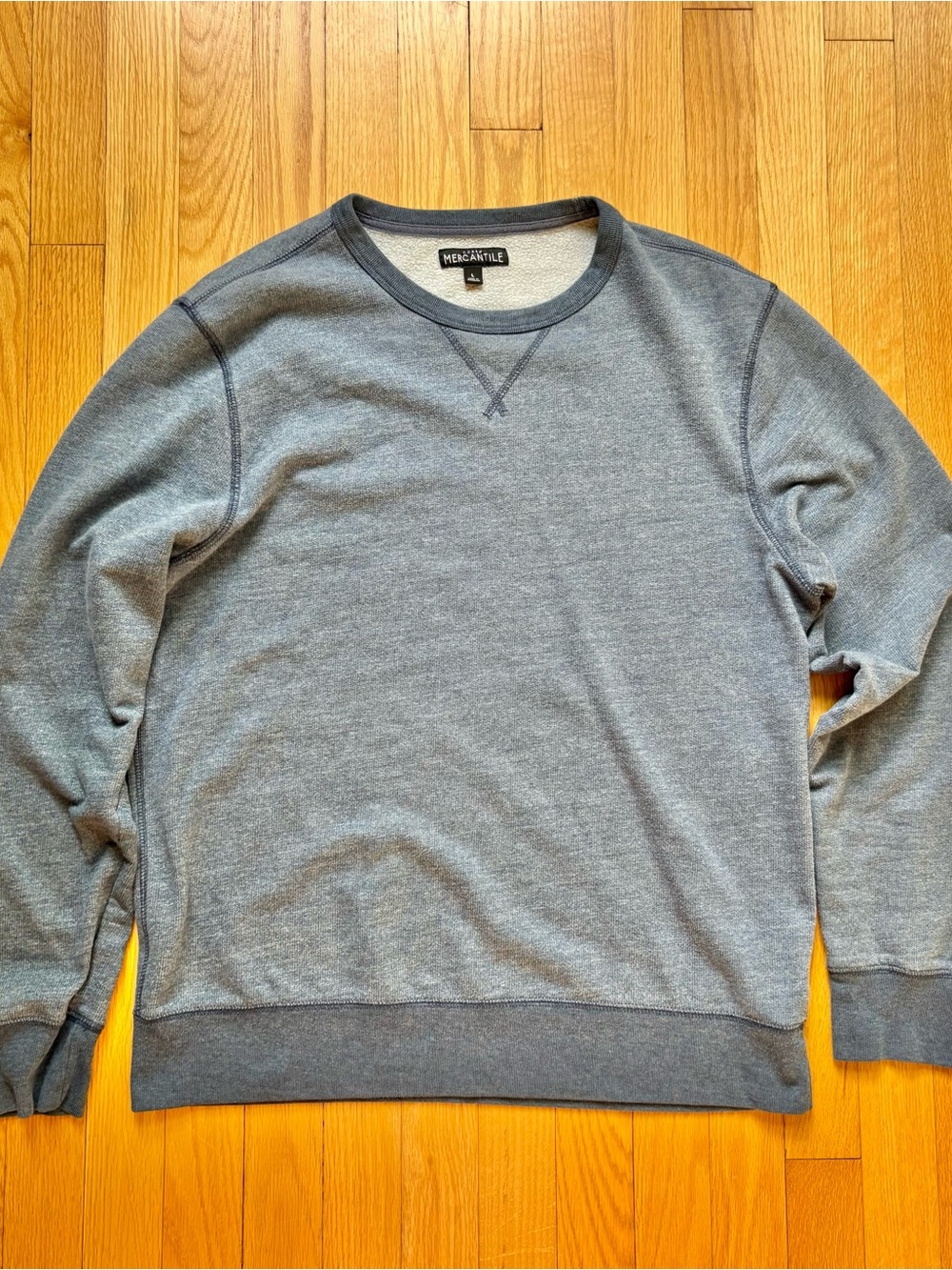 Lot 2 J.Crew Men’s Crewneck Sweaters Pullover Large Green Blue Solid - Picture 5 of 6